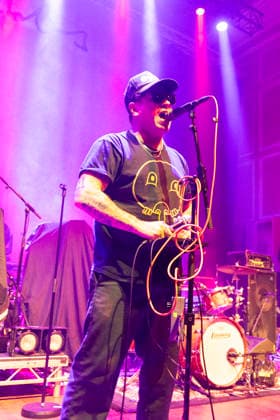 Warmduscher, performs live, at, O2 City Hall,Newcastle,UK on 2 December 2025 Clams Baker JNR ( Craig Higgins) of Warmduscher, performs live, at, O2 City Hall,Newcastle,UK on 2 December 2025, Credit:David Wala Avalon Tyne and Wear, Newcastle upon Tyne  Copyright: xDavidxWalax xAvalonx 1056208462