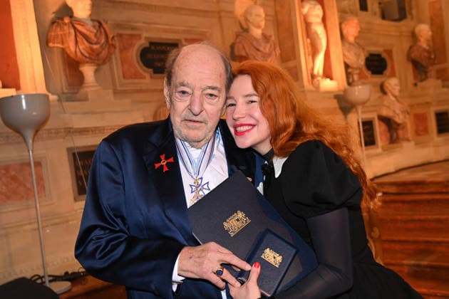 Ralph SIEGEL Composer with his wife Laura Presentation of the Bavarian Maximilian Order on 03 12 2025 in the Antiquariat of the Residenz in Munich