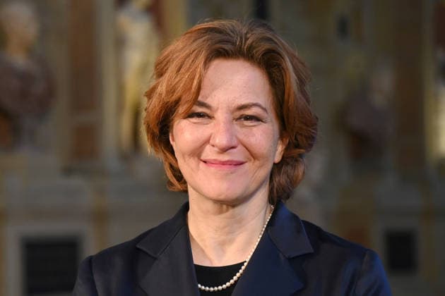 Martina GEDECK actress, single picture, cropped single motif, portrait, portrait award Bavarian Maximilian Order on 03 12 2025 in the Antiquariat of the Residence in Munich