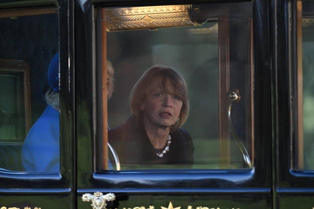 The President of Germany in Windsor, paying a State Visit to the United Kingdom Queen Camilla, with Elke Büdenbender. The President of the Federal Republic of Germany, accompanied by Ms. Elke Büdenbender, paying a State Visit to the United Kingdom as the guests of Their Majesties The King and Queen., Credit:SWNS Avalon UK  Copyright: xSWNSx xAvalonx 1056221055