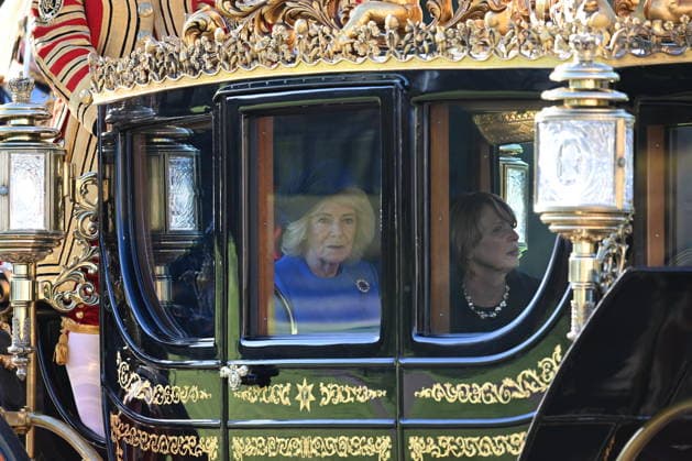 The President of Germany in Windsor, paying a State Visit to the United Kingdom Queen Camilla, with Elke Büdenbender. The President of the Federal Republic of Germany, accompanied by Ms. Elke Büdenbender, paying a State Visit to the United Kingdom as the guests of Their Majesties The King and Queen., Credit:SWNS Avalon UK  Copyright: xSWNSx xAvalonx 1056221083