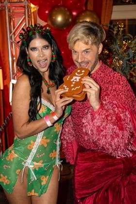 Katys X mas Wonderland 2025 Sam Dylan and Micaela Schäfer at Katys X mas Wonderland Event by Kate Merlan in the Wolkenburg Koeln on 02 12 2025 Koeln Wolkenburg Nordrhein Westfalen