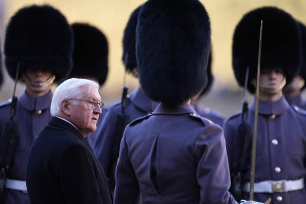 . 03 12 2025. Windsor, United Kingdom. King Charles III and Queen Camilla with the President of Germany and his wife at a ceremonial welcome at Windsor Castle on the first day of their State Visit to the United Kingdom.  xPicturexbyxxi-Imagesx xPoolx IIM-26430-0081