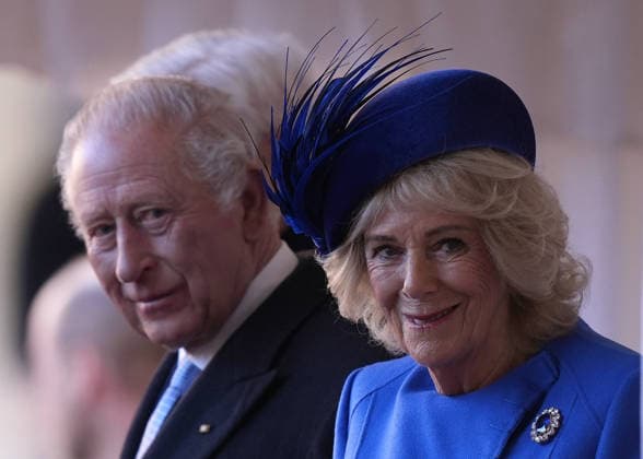 . 03 12 2025. Windsor, United Kingdom. King Charles III and Queen Camilla with the President of Germany and his wife at a ceremonial welcome at Windsor Castle on the first day of their State Visit to the United Kingdom.  xPicturexbyxxi-Imagesx xPoolx IIM-26430-0110