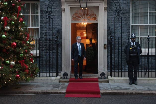 . 03 12 2025. London, United Kingdom. Keir Starmer Welcomes Frank-Walter Steinmeier to No.10. UK Prime Minister Keir Starmer greets German President, Frank-Walter Steinmeier, to Downing Street.  xMartynxWheatleyx xi-Imagesx IIM-26433-0005