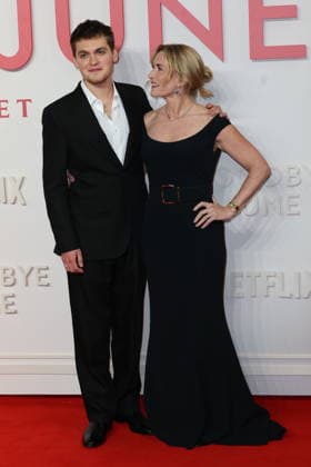 . 03 12 2025. London, United Kingdom. Kate Winslet and her son Joe Anders arriving at the Goodbye June world premiere in London.  xStephenxLockx xi-Imagesx IIM-26431-0014