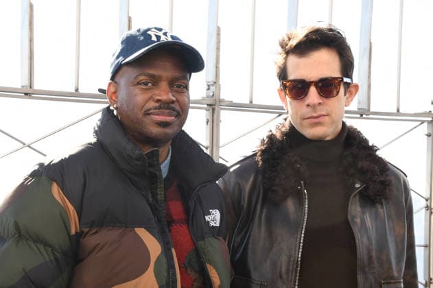 NEW YORK, NY - DECEMBER 3: Xavier X Jernigan and Mark Ronson lights the Empire State Building with Spotify on December 3, 2025 in New York City. Copyright: xMediaPunchx