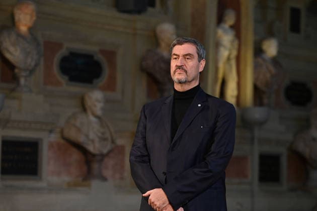 Markus SOEDER (Ministerpraesident Bayern und CSU Vorsitzender), Einzelbild,angeschnittenes Einzelmotiv,Halbfigur,halbe Figur. Verleihung Bayerischer Maximiliansorden am 03.12.2025 im Antiquariat der Residenz in Muenchen. *** Markus SOEDER State Premier of Bavaria and CSU Chairman, single image, cropped single motif, half figure, half figure Bavarian Maximilian Order award ceremony on 03 12 2025 in the Antiquariat of the Residence in Munich