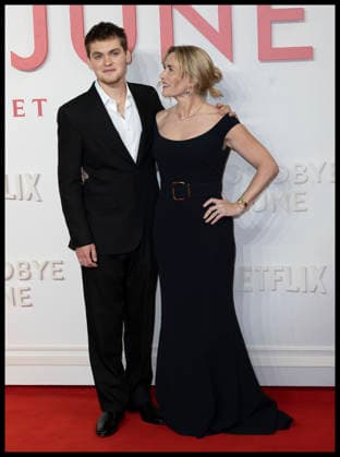 . 03 12 2025. London, United Kingdom. Kate Winslet and her son Joe Anders arriving at the Goodbye June world premiere in London.  xStephenxLockx xi-Imagesx IIM-26431-0024