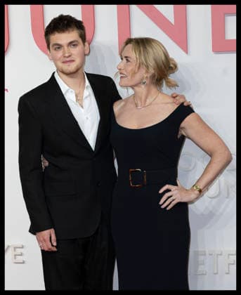 . 03 12 2025. London, United Kingdom. Kate Winslet and her son Joe Anders arriving at the Goodbye June world premiere in London.  xStephenxLockx xi-Imagesx IIM-26431-0025