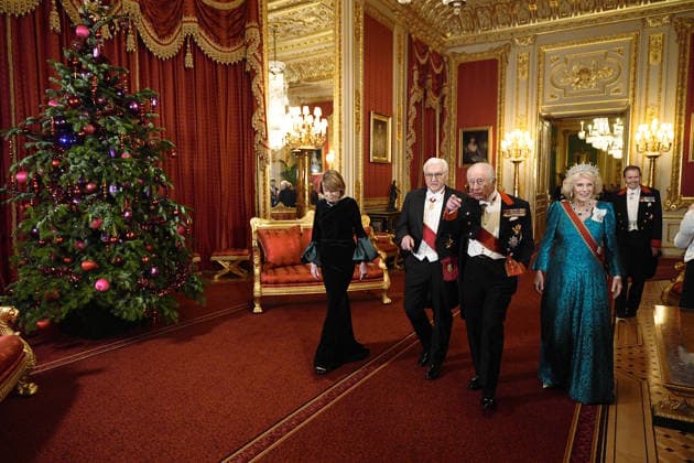 The State Visit by the President of Germany The State Banquet for Frank-Walter Steinmeier, the President of the Federal Republic of Germany, and Ms. Elke Büdenbender at Windsor Castle, on the first day of their State Visit in Windsor, Berkshire, UK, on the 3rd December 2025. Picture by Aaron Chown WPA-Pool Windsor Windsor Castle Berkshire United Kingdom  WHA-0806
