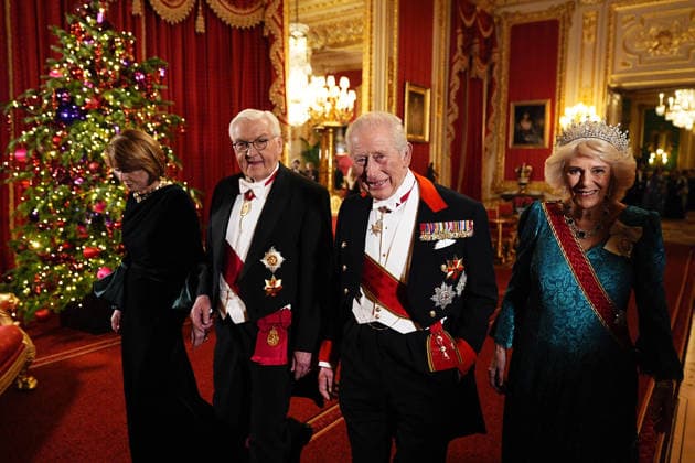 The State Visit by the President of Germany The State Banquet for Frank-Walter Steinmeier, the President of the Federal Republic of Germany, and Ms. Elke Büdenbender at Windsor Castle, on the first day of their State Visit in Windsor, Berkshire, UK, on the 3rd December 2025. Picture by Aaron Chown WPA-Pool Windsor Windsor Castle Berkshire United Kingdom  WHA-0806