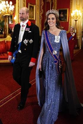 Frank-Walter Steinmeier s state visit to the UK The Prince and Princess of Wales ahead of the state banquet for the German President Frank-Walter Steinmeier and his wife Elke Budenbender, at Windsor Castle, Berkshire, on day one of their state visit to the UK. Picture date: Wednesday December 3, 2025., Credit:Aaron Chown Avalon UK, Windsor  Copyright: xAaronxChownx xAvalonx 1056321866