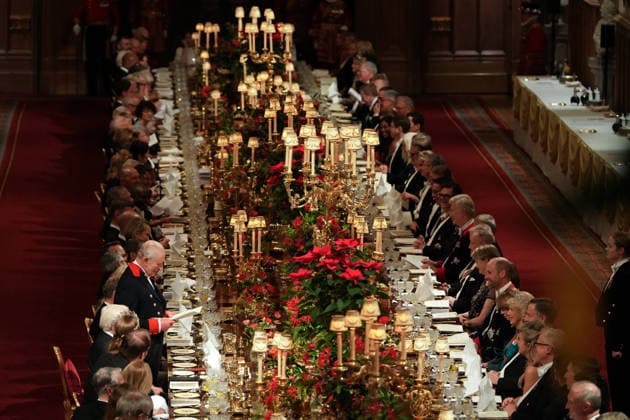 Frank-Walter Steinmeier s state visit to the UK Britain s King Charles III delivers a speech during a State Banquet at Windsor Castle in Windsor, on December 3, 2025, the first day of a three day state visit by the German President. President Frank-Walter Steinmeier received a ceremonial welcome to Britain Wednesday as his state visit got into full swing -- the first by Germany s official head of state in 27 years., Credit:CARLOS JASSO Avalon United Kingdom, England, Windsor  Copyright: xCARLOSxJASSOx xAvalonx 1056322263