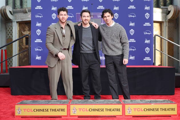 December 3, 2025, Los Angeles, California, USA: Nick Jonas, Kevin Jonas, Joe Jonas at a ceremony honoring the Jonas Brothers with hand and foot prints at the TCL Chinese Theatre IMAX. Los Angeles USA - ZUMAg107 20251203_zep_g107_023 Copyright: xNinaxPrommerx