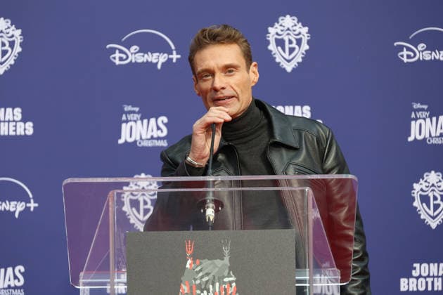 December 3, 2025, Los Angeles, California, USA: Ryan Seacrest at a ceremony honoring the Jonas Brothers with hand and foot prints at the TCL Chinese Theatre IMAX. Los Angeles USA - ZUMAg107 20251203_zep_g107_030 Copyright: xNinaxPrommerx