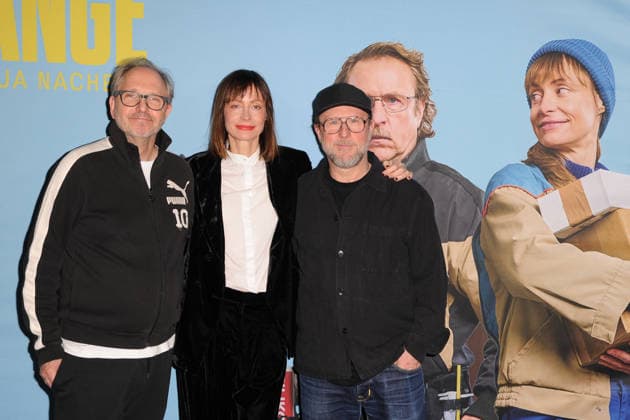 Olli Dittrich, Katharina Marie Schubert and Bjarne Mädel Photo session before the cinema preview of the NDR comedy Prange Man ist ja Nachbar at the UCI Kino Mundsburg in Hamburg Hamburg, 03 12 2025 Please caption IMAGO Michael Wigglesworth