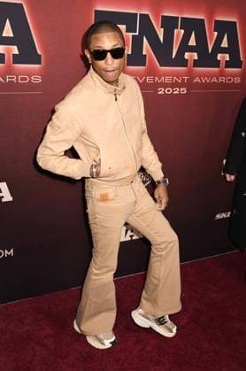 NEW YORK, NY - DECEMBER 3: Pharrell Williams at the 2025 Footwear News Achievement Awards at Cipriani 25 on December 3, 2025 in New York City. Copyright: xMediaPunchx