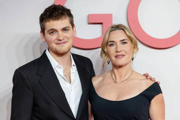 December 3, 2025, London, United Kingdom: Joe Anders and Kate Winslet attend the Goodbye June World film premiere at Curzon Mayfair, London. London United Kingdom - ZUMAs197 20251203_aaa_s197_116 Copyright: xPhilxLewisx