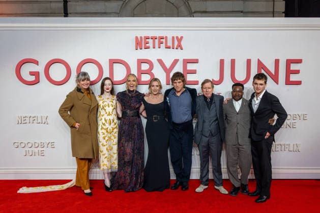 December 3, 2025, London, United Kingdom: (L-R) Kate Solomon, Andrea Riseborough, Toni Collette, Kate Winslet, Johnny Flynn, Timothy Spall, Fisayo Akinade and Joe Anders attend the Goodbye June World film premiere at Curzon Mayfair, London. London United Kingdom - ZUMAs197 20251203_aaa_s197_132 Copyright: xPhilxLewisx