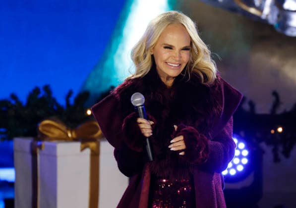 Kristin Chenoweth performs at the 93rd annual Rockefeller Center Christmas Tree lighting ceremony takes place in New York City on Wednesday, December 3, 2025. The 75-foot-tall Norway Spruce came from a home in East Greenbush, New York.  NYP20251203113 JOHNxANGELILLO