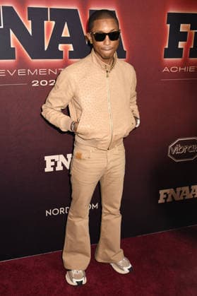 NEW YORK, NY - DECEMBER 3: Pharrell Williams at the 2025 Footwear News Achievement Awards at Cipriani 25 on December 3, 2025 in New York City. Copyright: xMediaPunchx