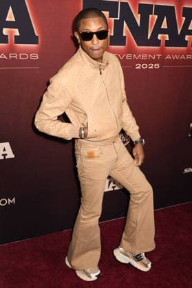 NEW YORK, NY - DECEMBER 3: Pharrell Williams at the 2025 Footwear News Achievement Awards at Cipriani 25 on December 3, 2025 in New York City. Copyright: xMediaPunchx