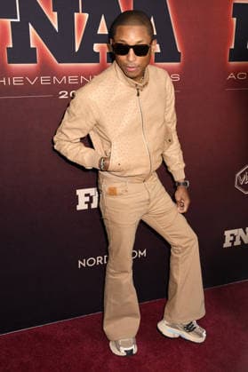 NEW YORK, NY - DECEMBER 3: Pharrell Williams at the 2025 Footwear News Achievement Awards at Cipriani 25 on December 3, 2025 in New York City. Copyright: xMediaPunchx