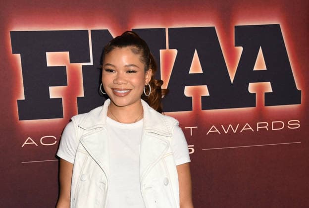 NEW YORK, NY - DECEMBER 3: Storm Reid at the 2025 Footwear News Achievement Awards at Cipriani 25 on December 3, 2025 in New York City. Copyright: xMediaPunchx