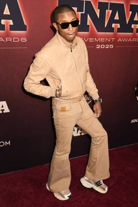 NEW YORK, NY - DECEMBER 3: Pharrell Williams at the 2025 Footwear News Achievement Awards at Cipriani 25 on December 3, 2025 in New York City. Copyright: xMediaPunchx