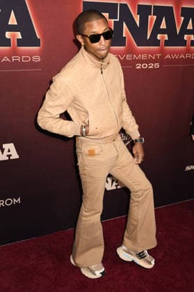 NEW YORK, NY - DECEMBER 3: Pharrell Williams at the 2025 Footwear News Achievement Awards at Cipriani 25 on December 3, 2025 in New York City. Copyright: xMediaPunchx