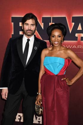 NEW YORK, NY - DECEMBER 3: Michael Atmore and June Ambrose at the 2025 Footwear News Achievement Awards at Cipriani 25 on December 3, 2025 in New York City. Copyright: xMediaPunchx