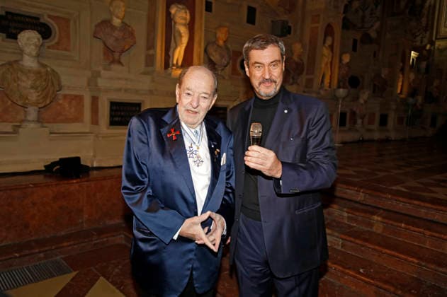 Ralph Siegel and Markus Söder at the award ceremony for the Bavarian Maximilian Order by the Minister President of the Free State of Bavaria in the Antiquarium of the Munich Residence Munich, 03 12 2025 Foto:xAgenturxWehnertx xGränzdörferx xFuturexImagex ordensverleihung_5220