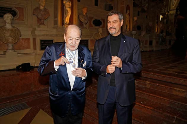Ralph Siegel and Markus Söder at the award ceremony for the Bavarian Maximilian Order by the Minister President of the Free State of Bavaria in the Antiquarium of the Munich Residence Munich, 03 12 2025 Foto:xAgenturxWehnertx xGränzdörferx xFuturexImagex ordensverleihung_5221