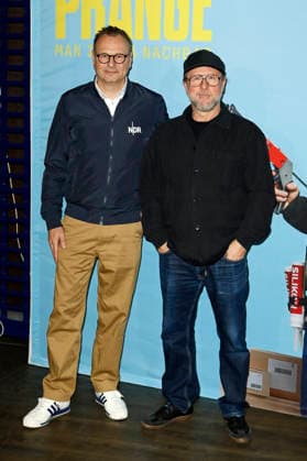 Hendrik Lünenborg and Bjarne Mädel at the preview of the NDR comedy Prange Man ist ja Nachbar at UCI Mundsburg, Hamburg, 03 12 2025 Foto:xC.xTamckex xFuturexImagex prange_5209