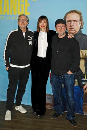 Olli Dittrich, Katharina Marie Schubert and Bjarne Mädel at the preview of the NDR comedy Prange Man ist ja Nachbar at UCI Mundsburg, Hamburg, 03 12 2025 Foto:xC.xTamckex xFuturexImagex prange_5226