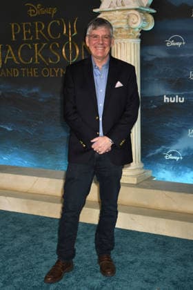 LOS ANGELES, CA - DECEMBER 3: Rick Riordan at the season 2 world premiere of Disney+ s Percy Jackson and the Olympians at Academy Museum of Motion Pictures on December 03, 2025 in Los Angeles, California. Copyright: xJeffreyxMayerx xMediaPunchx