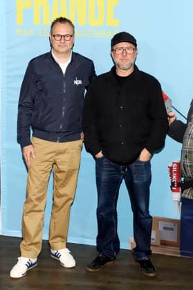 Hendrik Lünenborg and Bjarne Mädel at the preview of the NDR comedy Prange Man ist ja Nachbar at UCI Mundsburg, Hamburg, 03 12 2025 Foto:xgbrcix xFuturexImagex prange_5240