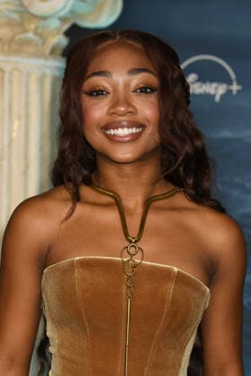 LOS ANGELES, CA - DECEMBER 3: Leah Sava Jeffries at the season 2 world premiere of Disney+ s Percy Jackson and the Olympians at Academy Museum of Motion Pictures on December 03, 2025 in Los Angeles, California. Copyright: xJeffreyxMayerx xMediaPunchx