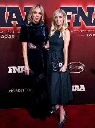 Annual Footwear News Achievement Awards FNAAs - NYC Rebecca Vallance and Nicky Hilton attend the annual Footwear News Achievement Awards FNAAs at Cipriani in New York, NY on December 3, 2025. Photo by Charles Guerin ABACAPRESS.COM New York City NY United States  Copyright: xGuerinxCharles ABACAx