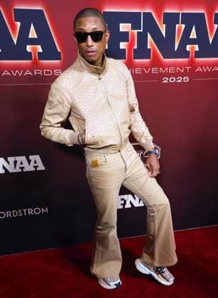 Annual Footwear News Achievement Awards FNAAs - NYC Pharrell Williams attends the annual Footwear News Achievement Awards FNAAs at Cipriani in New York, NY on December 3, 2025. Photo by Charles Guerin ABACAPRESS.COM New York City NY United States  Copyright: xGuerinxCharles ABACAx