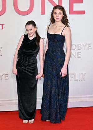 Flora Jacoby Richardson and Nancy Hannan attends Goodbye June World Premiere at Curzon Mayfair in London, England. UK. Wednesday 3rd December 2025 Copyright: xJamesxWarrenx ae17p749