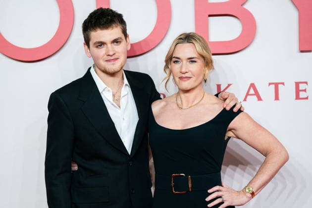 Goodbye June World Premiere - London (L-R) Joe Anders and Kate Winslet attend the Goodbye June World Premiere at the Curzon Mayfair London, UK on December 3, 2025. Phot boy LounisPhotography ABACAPRESS.COM London United Kingdom  Copyright: xLounisPhotography ABACAx