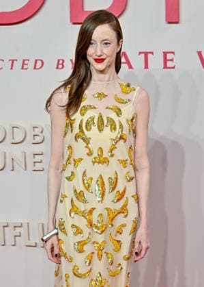 Andrea Riseborough attends Goodbye June World Premiere at Curzon Mayfair in London, England. UK. Wednesday 3rd December 2025 Copyright: xJamesxWarrenx ae17p709