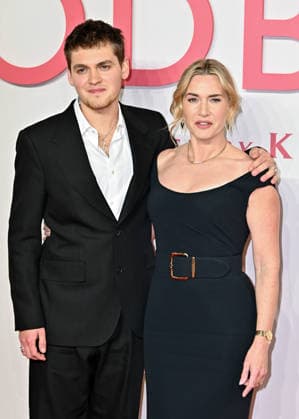 Joe Anders and Kate Winslet attends Goodbye June World Premiere at Curzon Mayfair in London, England. UK. Wednesday 3rd December 2025 Copyright: xJamesxWarrenx ae17p720