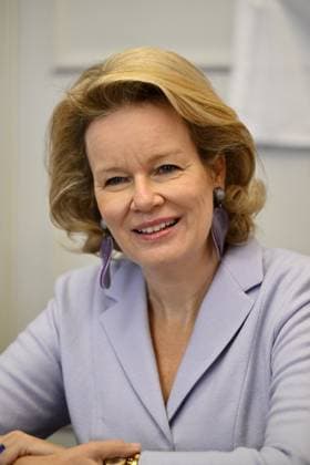 Queen Mathilde of Belgium pictured during a royal visit to the Emergency Victim Assistance (EVA) unit of the Brussels Capital Ixelles police zone, Thursday 04 December 2025. The visit follows the round table discussion on domestic violence held at the Royal Palace on 4 November.  ERICxLALMAND 146405738