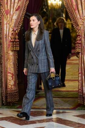 Spanish King Felipe VI and Queen Letizia during a meeting with members of Patronato Princess Girona Foundation in Madrid on Thursday, 4 December 2025. Cordon Press 