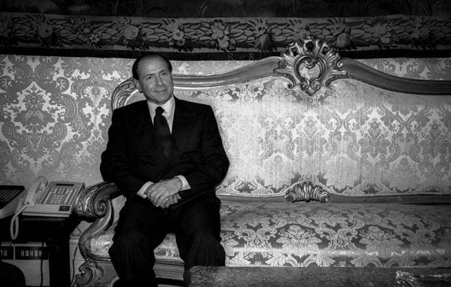 Silvio Berlusconi Archival Pictures ROME, ITALY - JUNE: Silvio Berlusconi Prime Minister sitting on a sofa at Palazzo Chigi, seat of the Government on June, 1994 in Rome, Italy. Rome Italy Copyright: xStefanoxMontesix