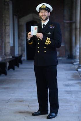 Investiture at St. James s Palace, London, UK - Thursday 04 December 2025 Lieutenant Commander Hugo Mitchell Heggs - Royal Navy is awarded an MBE at St. James s Palace, London, England, UK on Thursday 4 December, 2025., Credit:Justin Ng Avalon UK, England, London, St. James s Palace Copyright: xJustinxNgx xAvalonx 1056528553