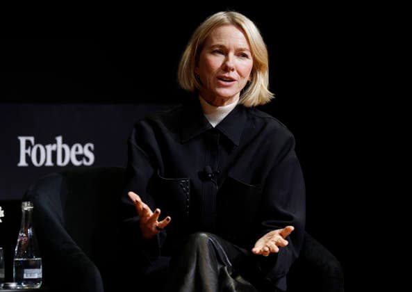 Naomi Watts speaks at the 2025 Forbes Healthcare Summit at Murphy Alumni Hall - NYU Langone Health in New York City on Thursday, December 4, 2025.  NYP20251204128 JOHNxANGELILLO